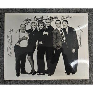 Murphy Brown Autographed Black White Cast Photo Glossy Print 8x10 Signed Bergen